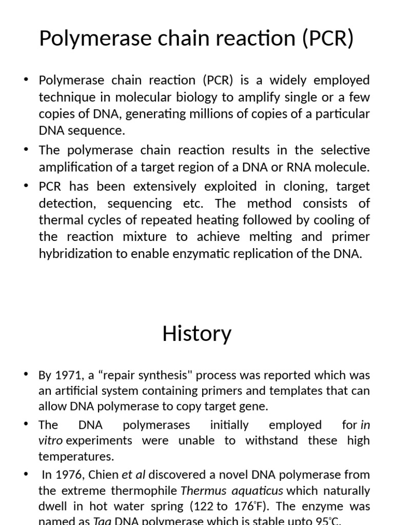 Polymerase Chain Reaction (PCR) | PDF | Northern Blot | Polymerase ...