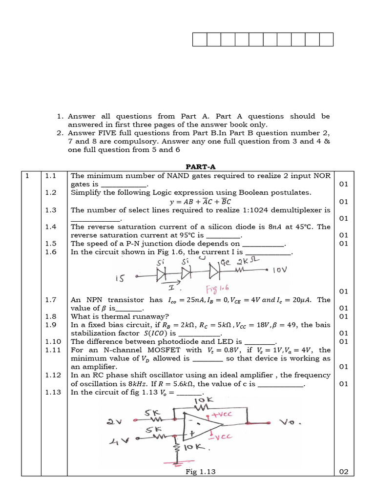 Basics of Electronics Engineering Exam | PDF