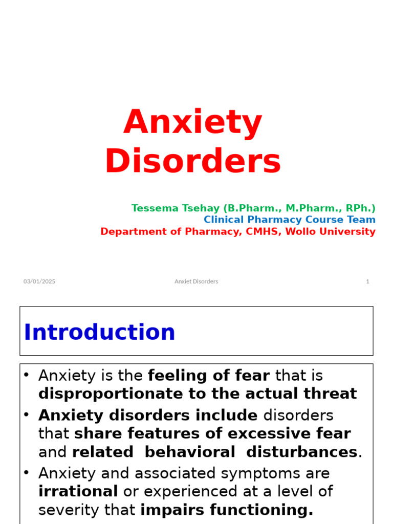 Anxiety Disorders Pdf Anxiety Disorder Anxiety