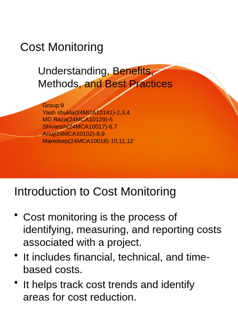 Cost Monitoring: Methods and Benefits | PDF | Expense | Budget