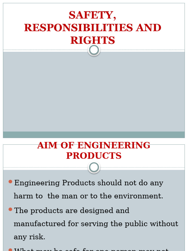 Engineering Product Safety and Risk | PDF | Risk | Safety