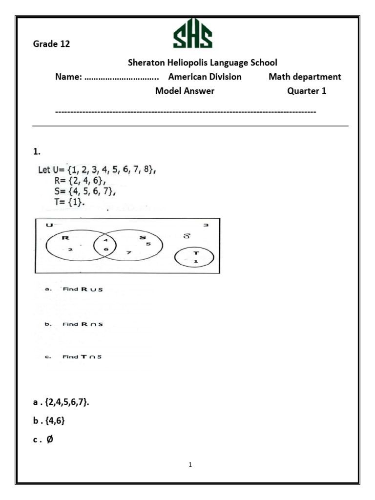 Grade 12 Math Model Answers | PDF | Graph Theory | Mathematical Relations