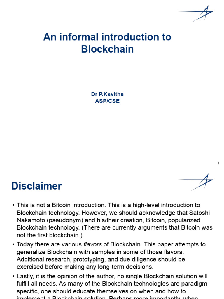 Blockchain Introduction Public | PDF | Distributed Computing | Computing