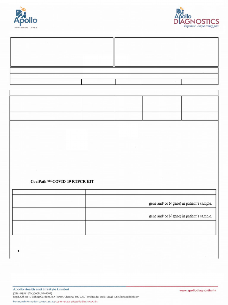 Apollo247 247604533 Labreport Complete | PDF | Reverse Transcription ...