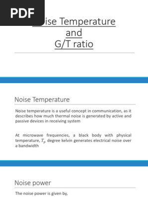System Noise Temperature in Satellite Communication | PDF