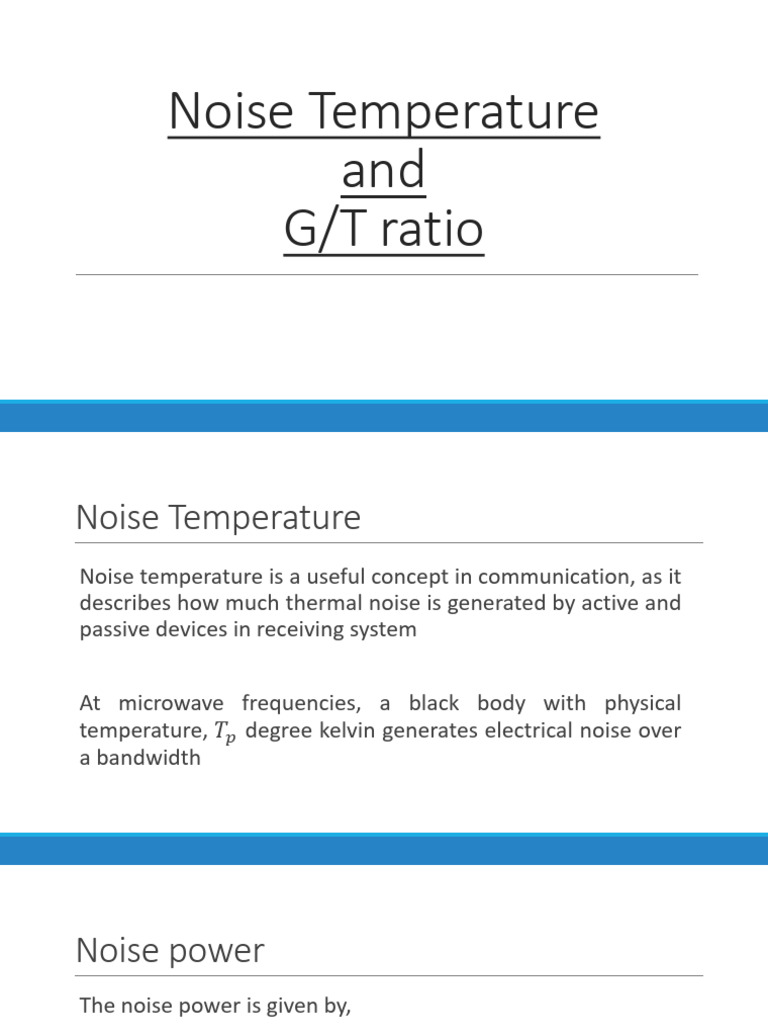 System Noise Temperature in Satellite Communication | PDF
