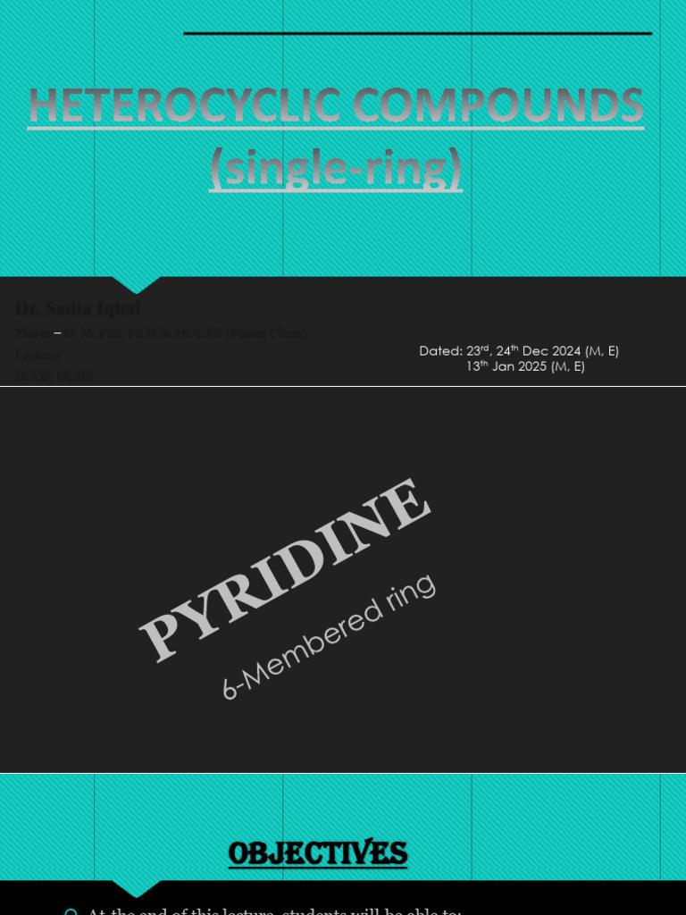 Pyridine: Structure, Properties, and Uses | PDF | Pyridine | Aromaticity