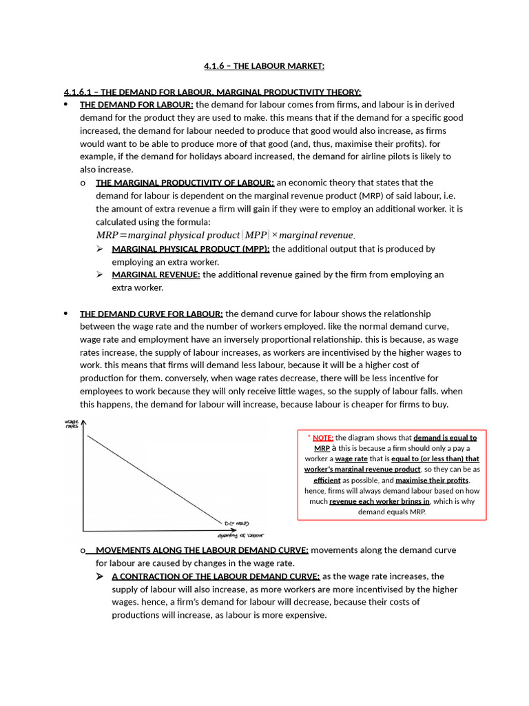 Demand for Labor and Marginal Productivity | PDF | Cost Of Living ...