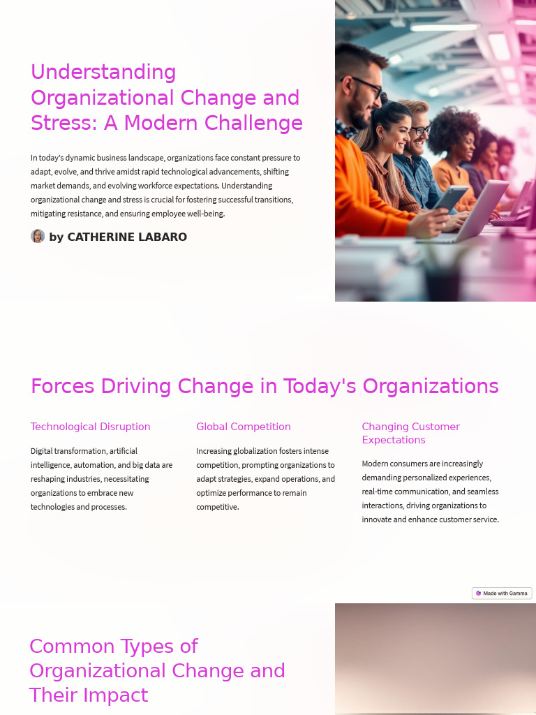 Understanding Organizational Change and Stress A Modern Challenge | PDF ...