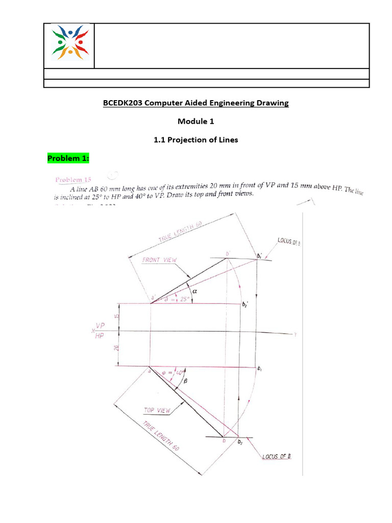 Computer Aided Engineering Drawing Problems | PDF