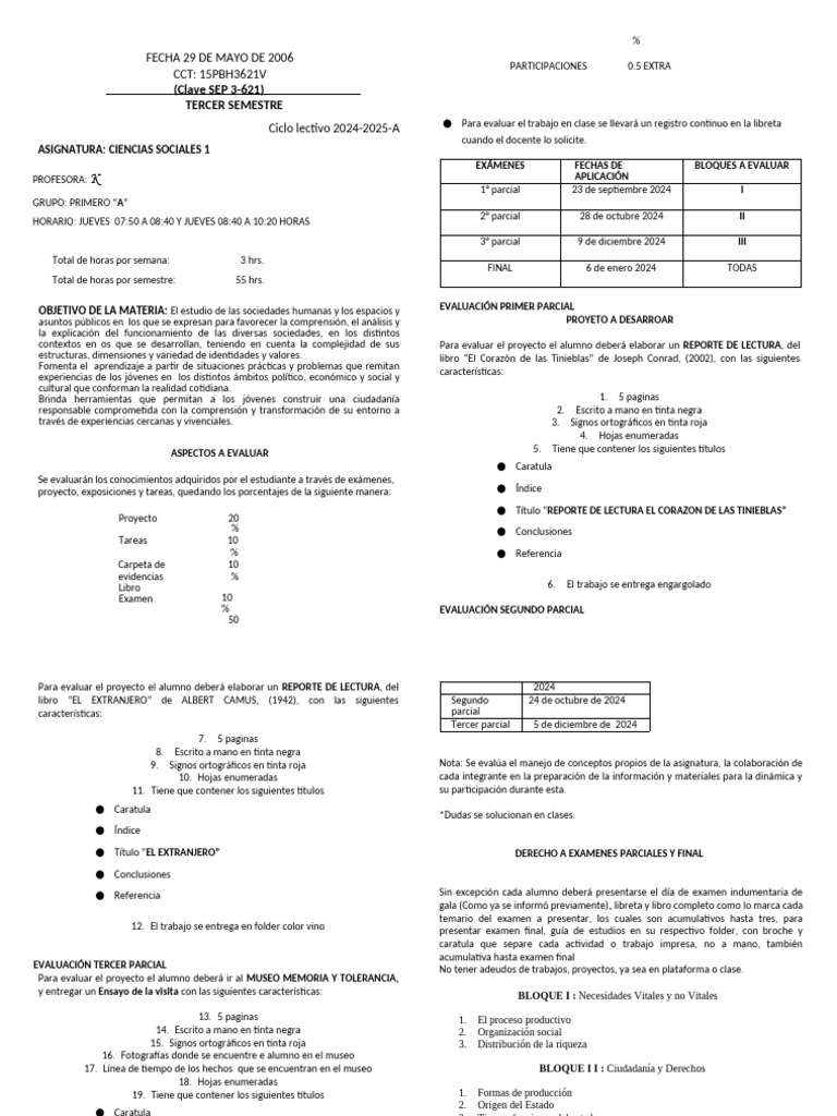 Plan de Estudios Ciencias Sociales 1 | PDF | Maestros