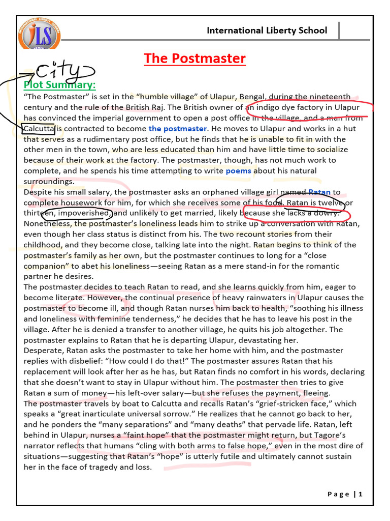 The Postmaster Analysis | PDF | Loneliness