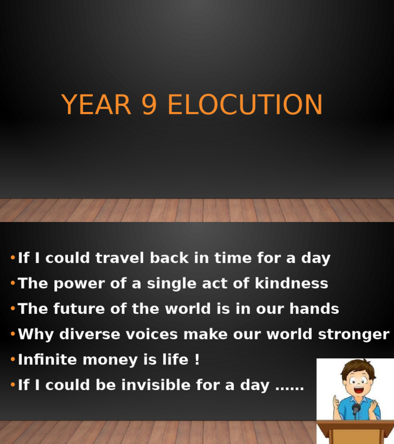 Year 9 Elocution Topics List | PDF