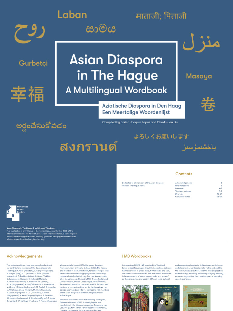 Asian Diaspora in The Hague - A Multilingual Wordbook (2024) | PDF ...
