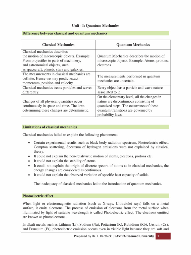 Lecture Notes - Unit - I | PDF