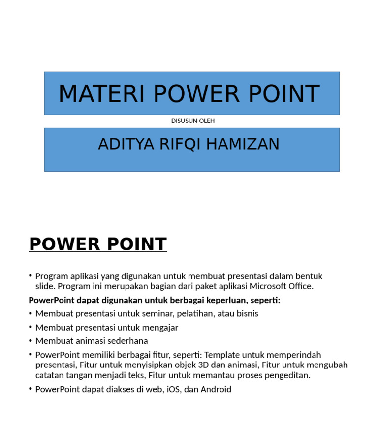 Materi Power Point Pdf