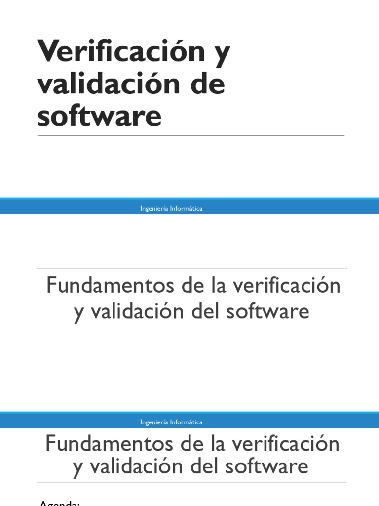 Verificación y Validación de Software | PDF | Software | Ingeniería de ...