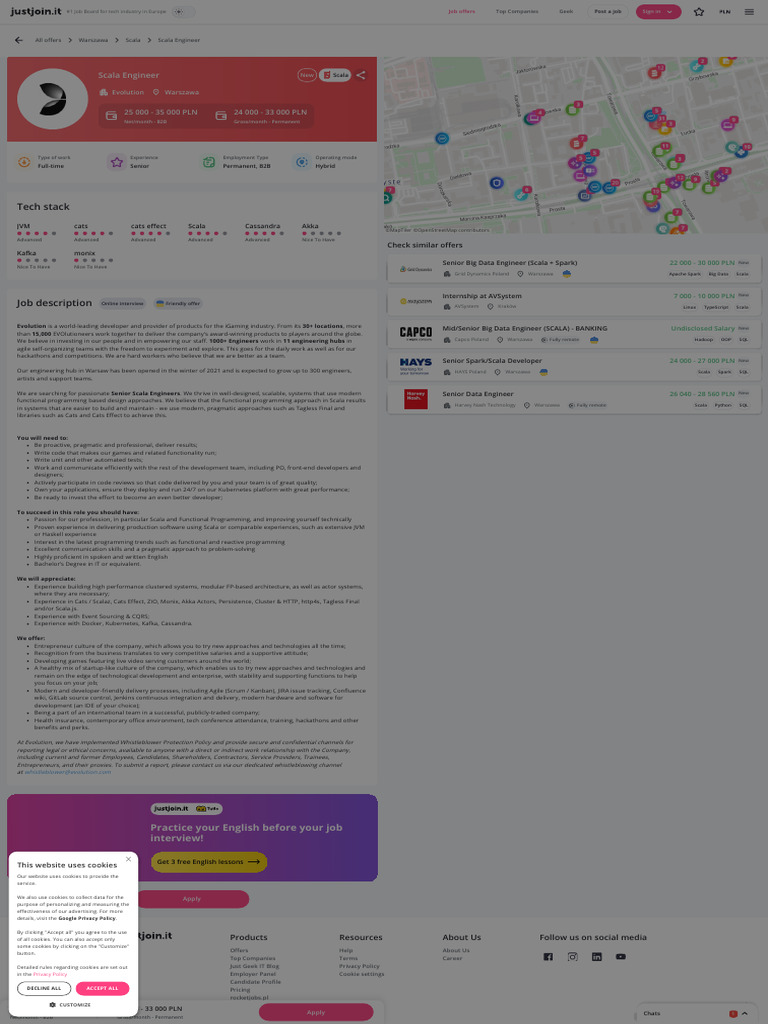 Senior Scala Engineer Position in Warsaw | PDF | Scala (Programming ...