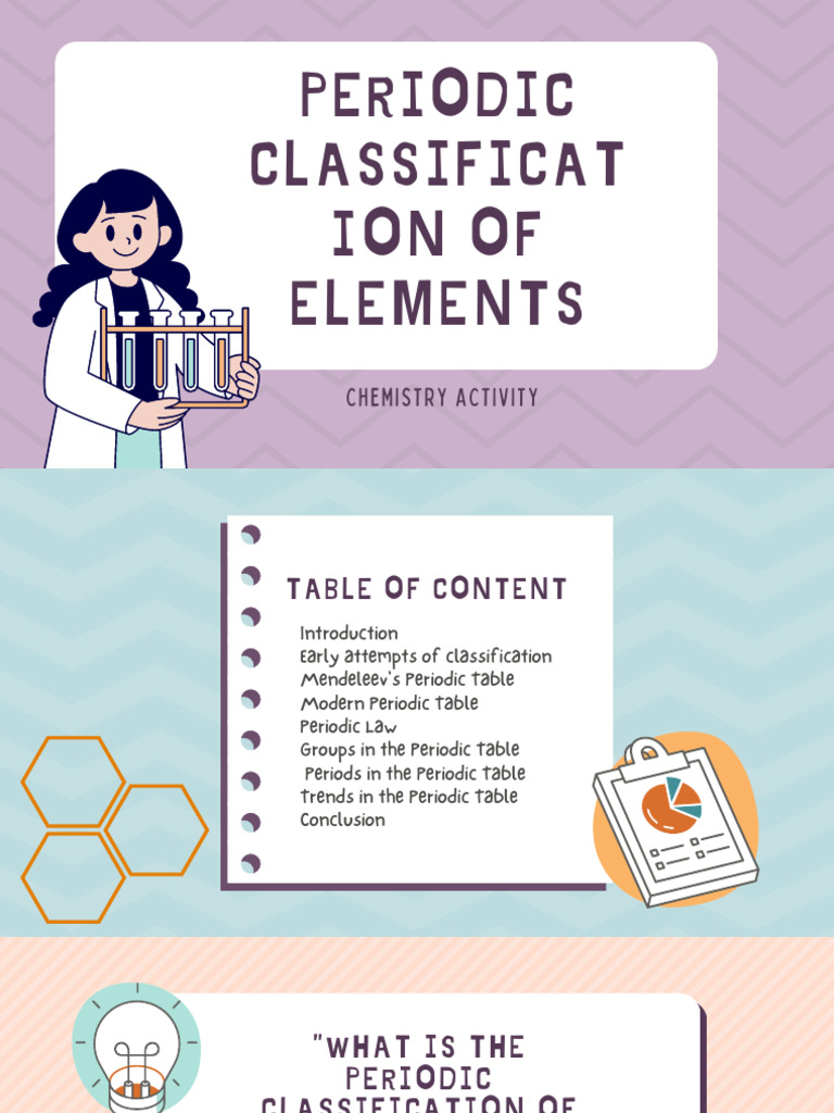 Periodic Table Classification Overview | PDF | Periodic Table ...