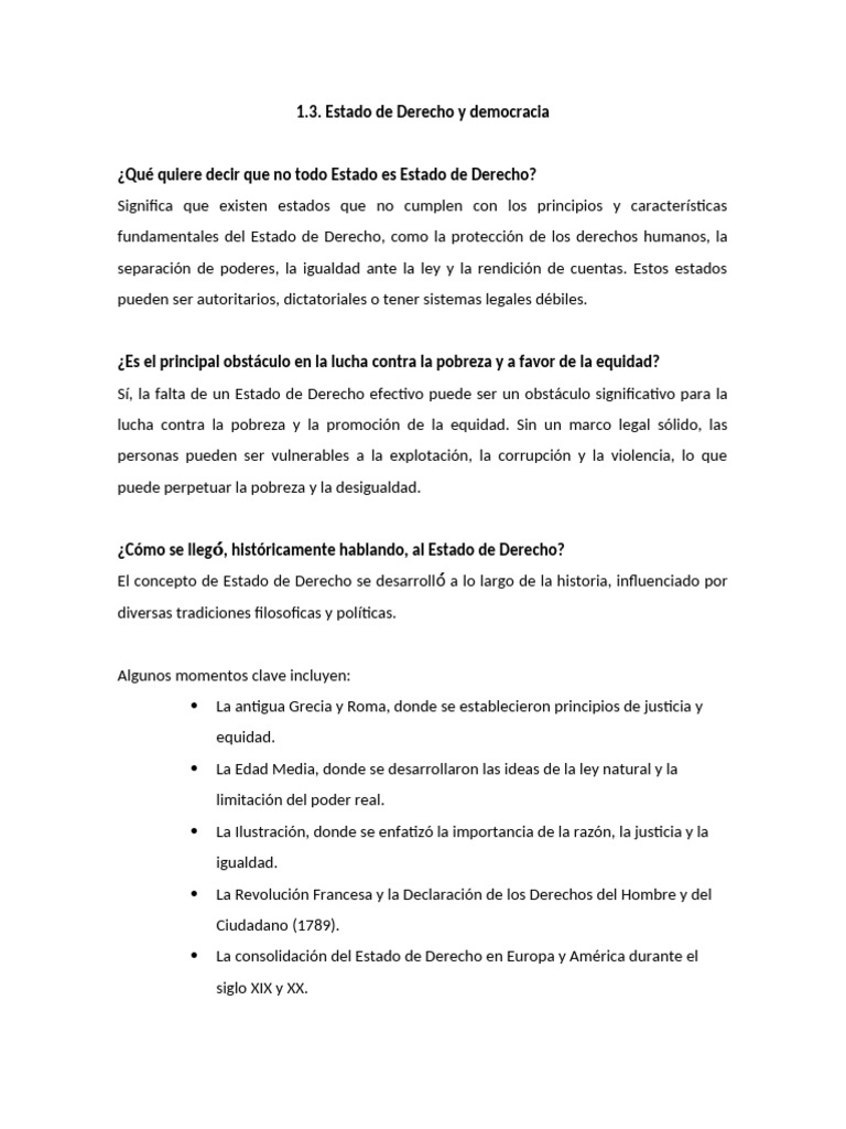 Estado de Derecho: Definición y Características | PDF | Estado ...