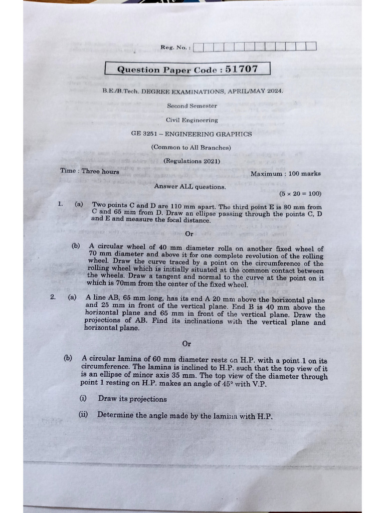 Question Paper 4 With Answer Key | PDF