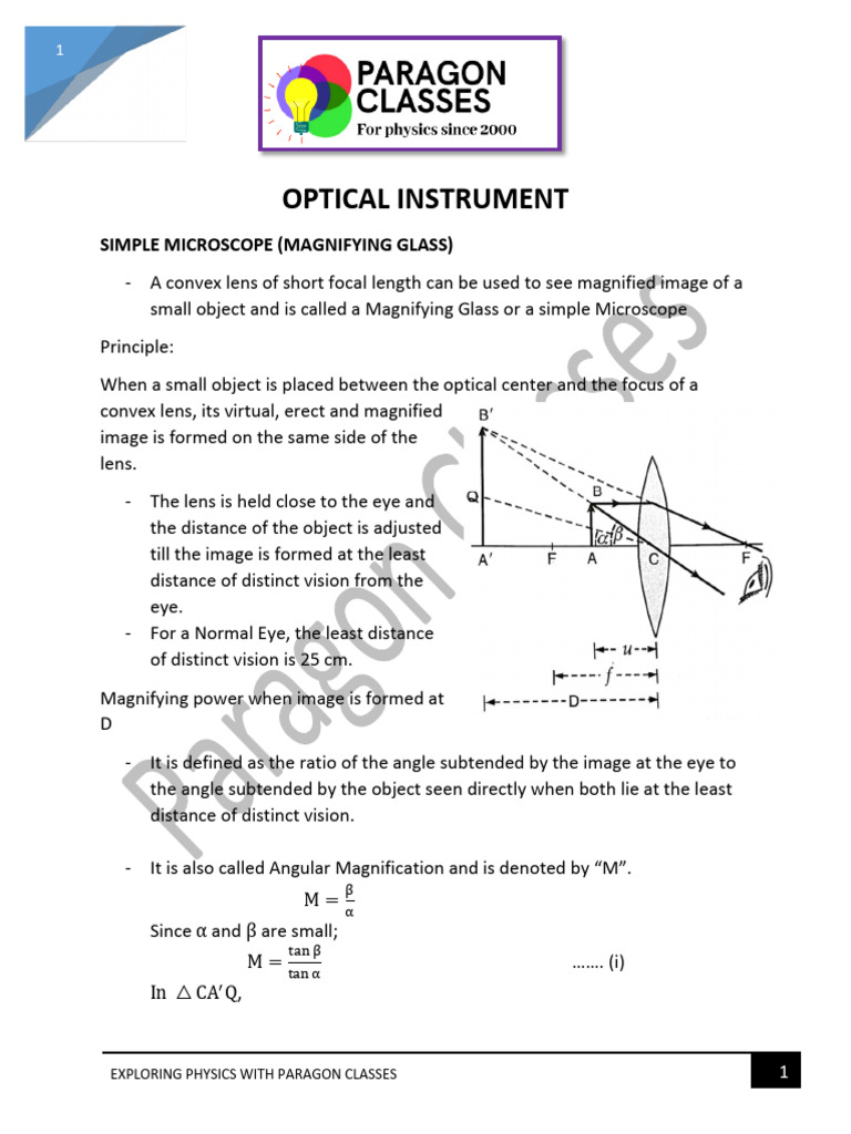 Understanding Simple and Compound Microscopes | PDF | Optics | Light