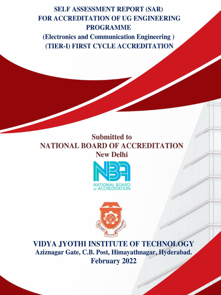 SAR for ECE Accreditation at VJIT | PDF | Electronic Engineering ...