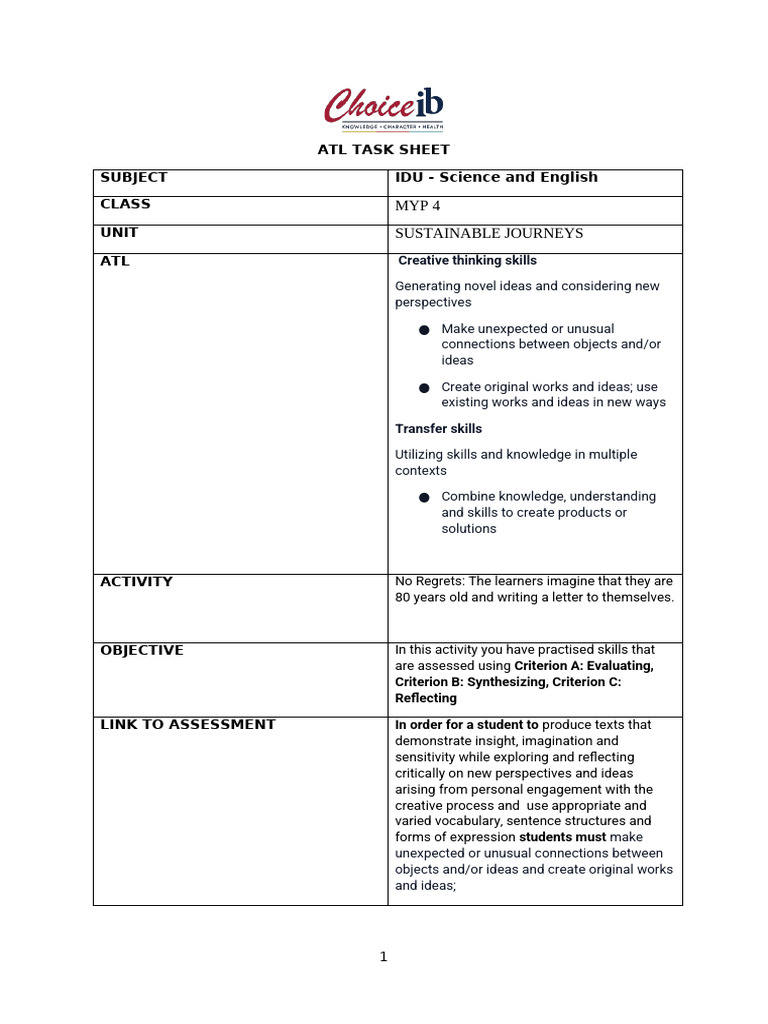 Sustainable Travel Reflection Activity | PDF | Sustainability | Natural ...