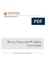 Wowza Transcoder™ Addon User'S Guide