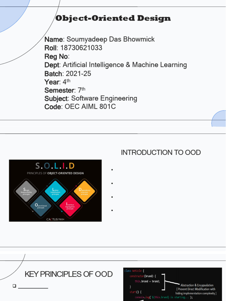 Slidesgo Mastering Object Oriented Design Principles and Practices For ...