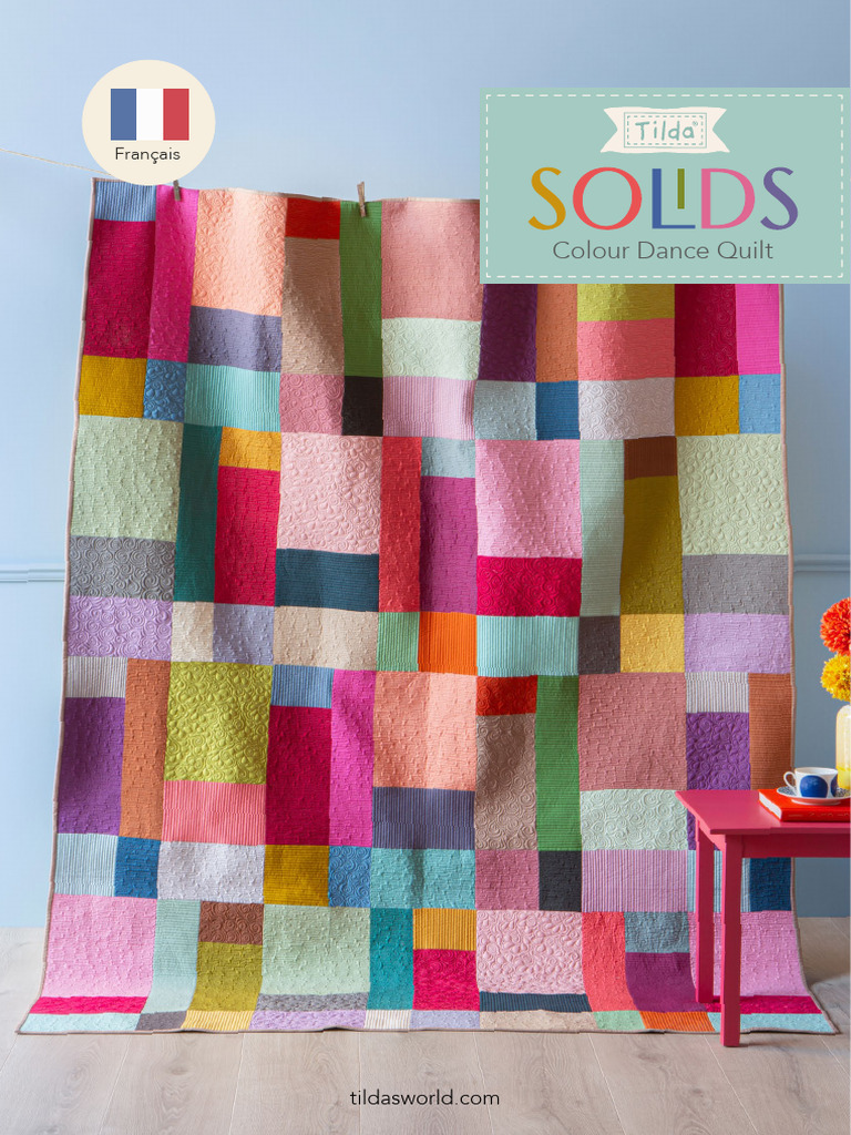 Quilt Coloré : Instructions et Matériaux | PDF | Couture | Patchwork