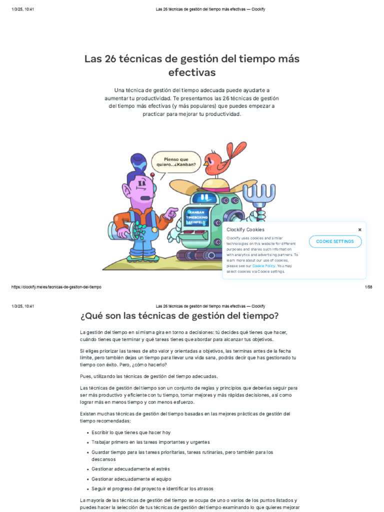 Técnicas SMART para gestionar el tiempo | PDF | Gestión del tiempo ...
