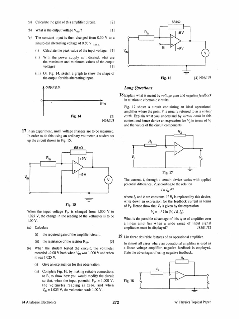 Amplifier Circuit Gain Calculations | PDF | Amplifier | Voltage