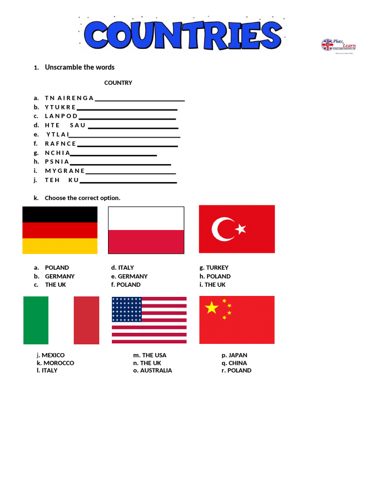 COUNTRIES 2 - 1ST YEAR | PDF