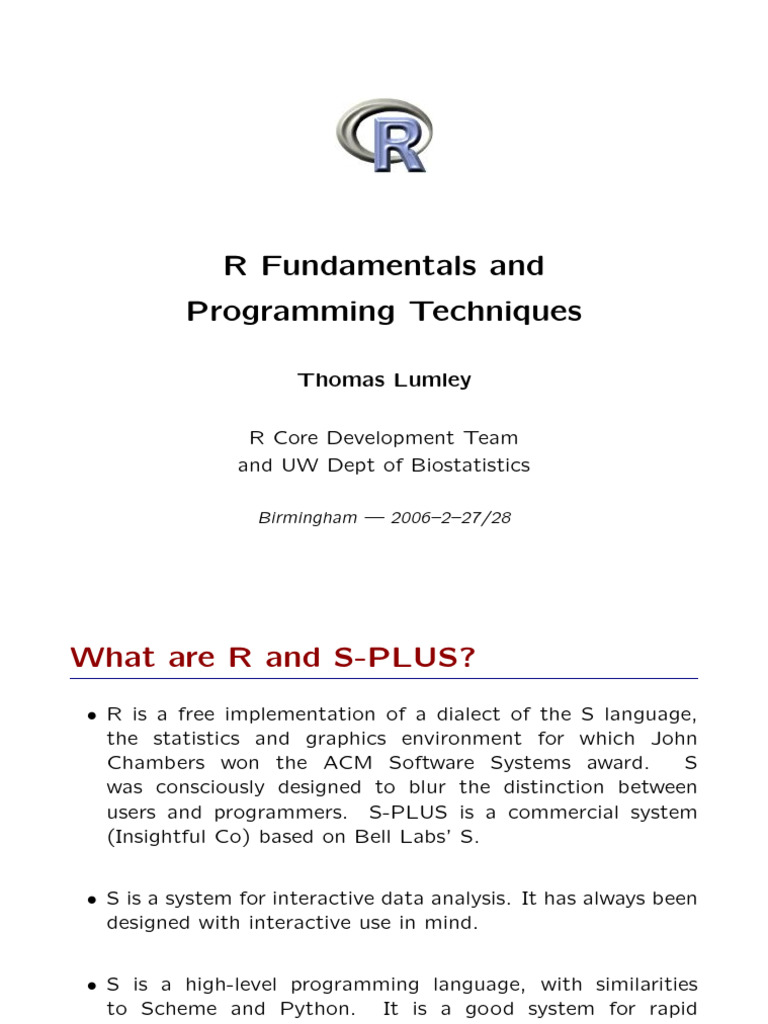 R Programming Techniques Overview | PDF | Regular Expression ...