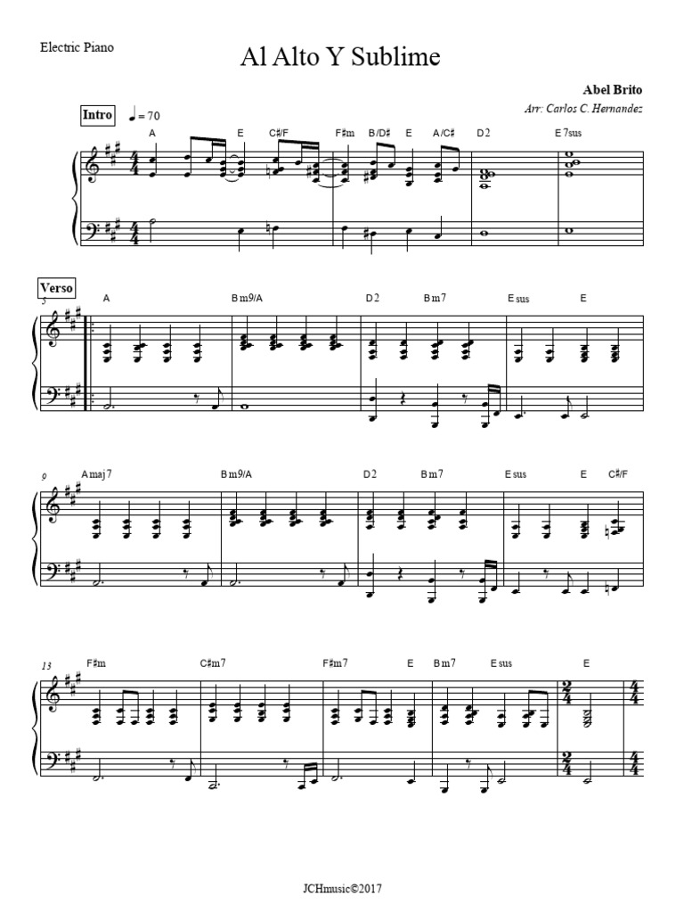 Al Alto y Sublime v2 Electric Piano | PDF