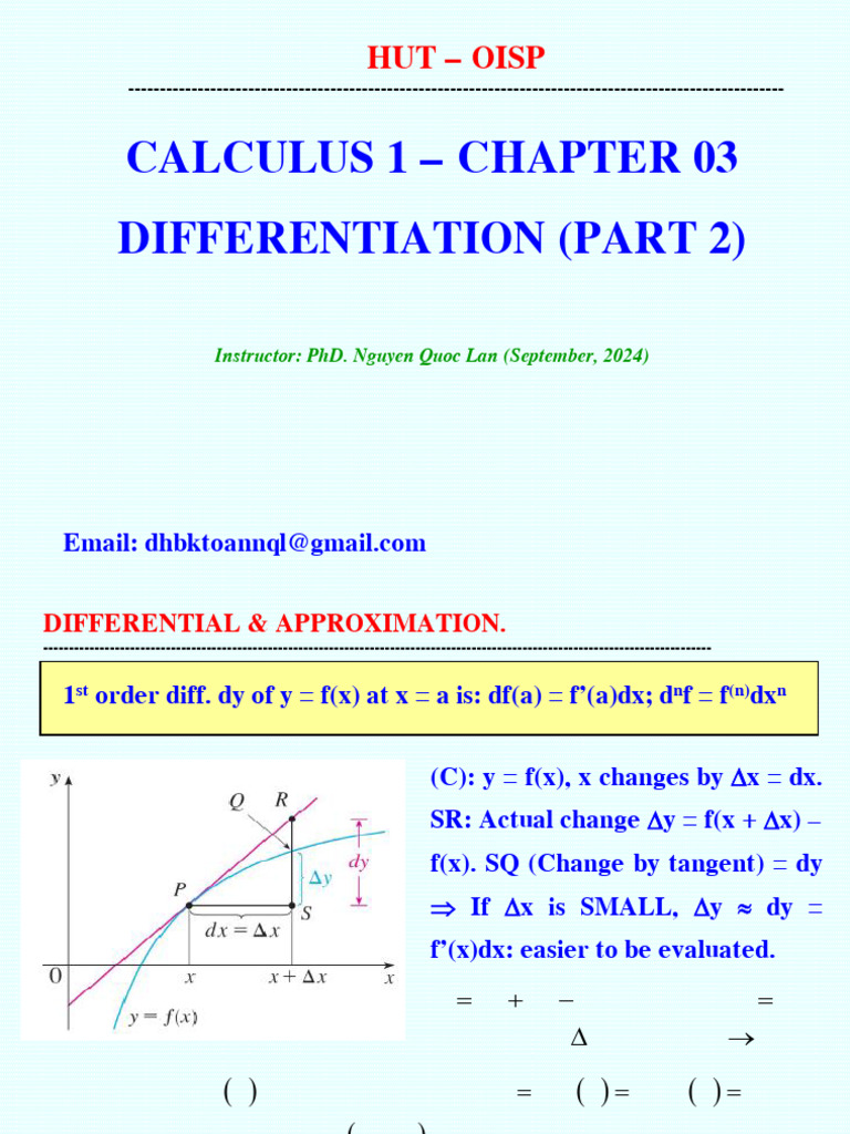 Linearization and Taylor Approximations | PDF | Tangent | Mathematical ...