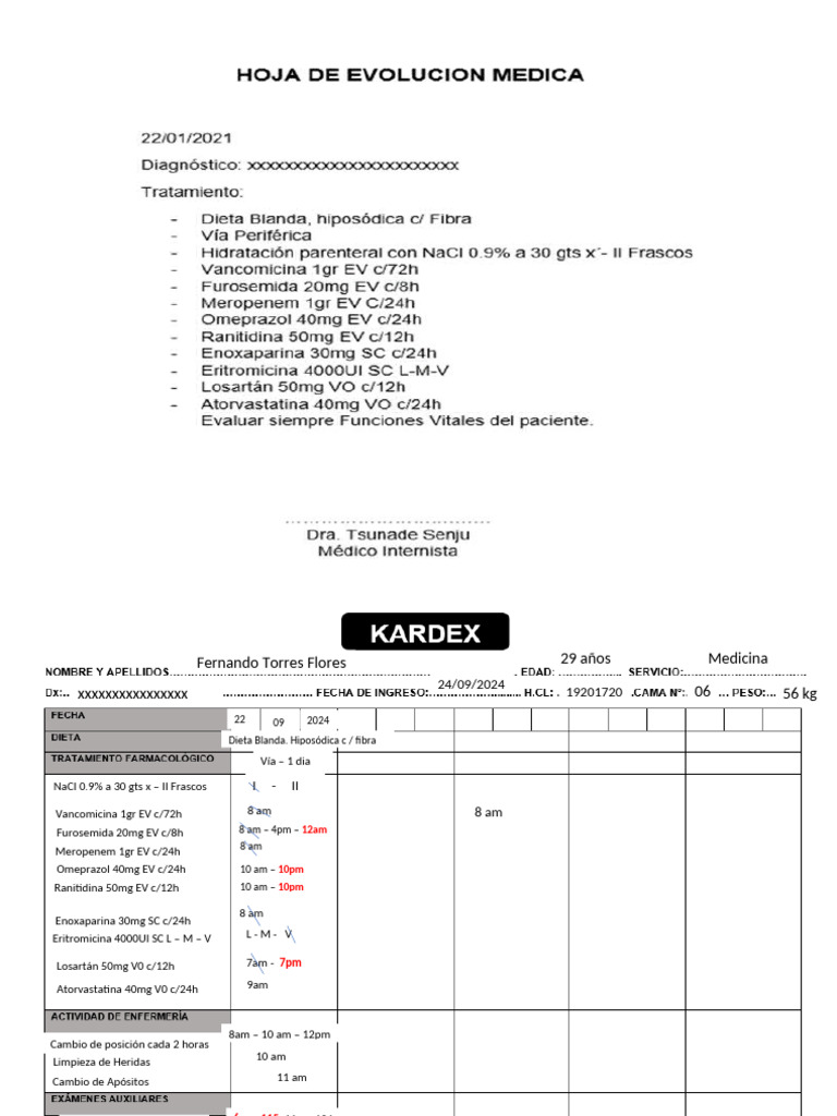 Plan de Tratamiento Médico para Paciente | PDF