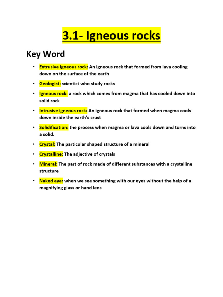 Understanding Igneous Rocks Basics | PDF | Igneous Rock | Rock (Geology)