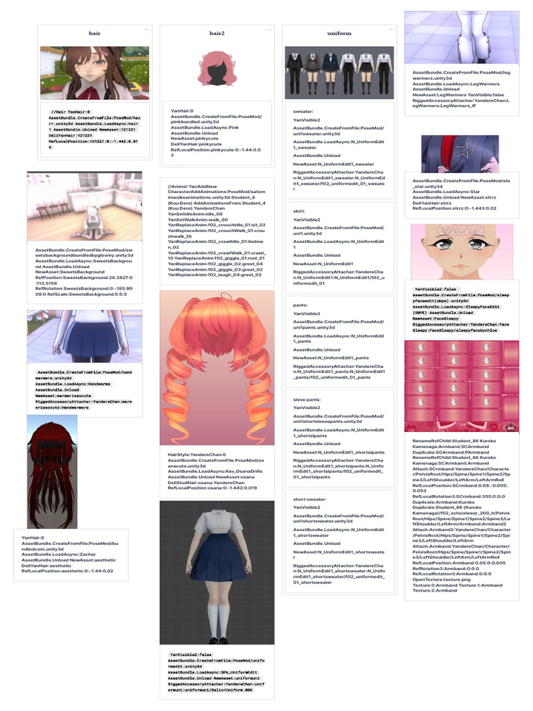 Yandere Simulator Pose Mod Assets | PDF