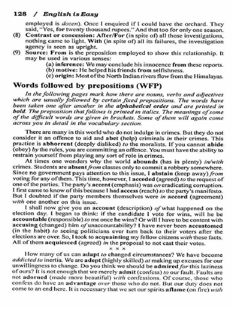 Words Follow Prepositions | PDF
