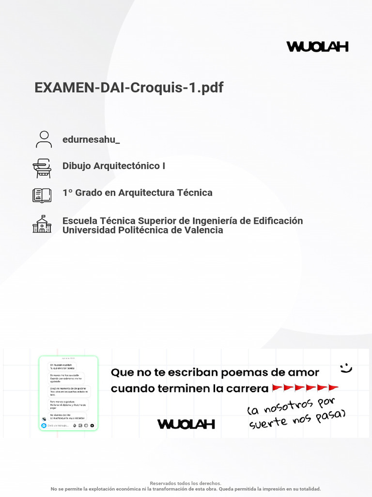 Examen DAI Croquis Arquitectónico | PDF