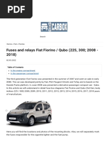Fuses and Relays Fiat Fiorino _ Qubo (225, 300; 2008 - 2018)