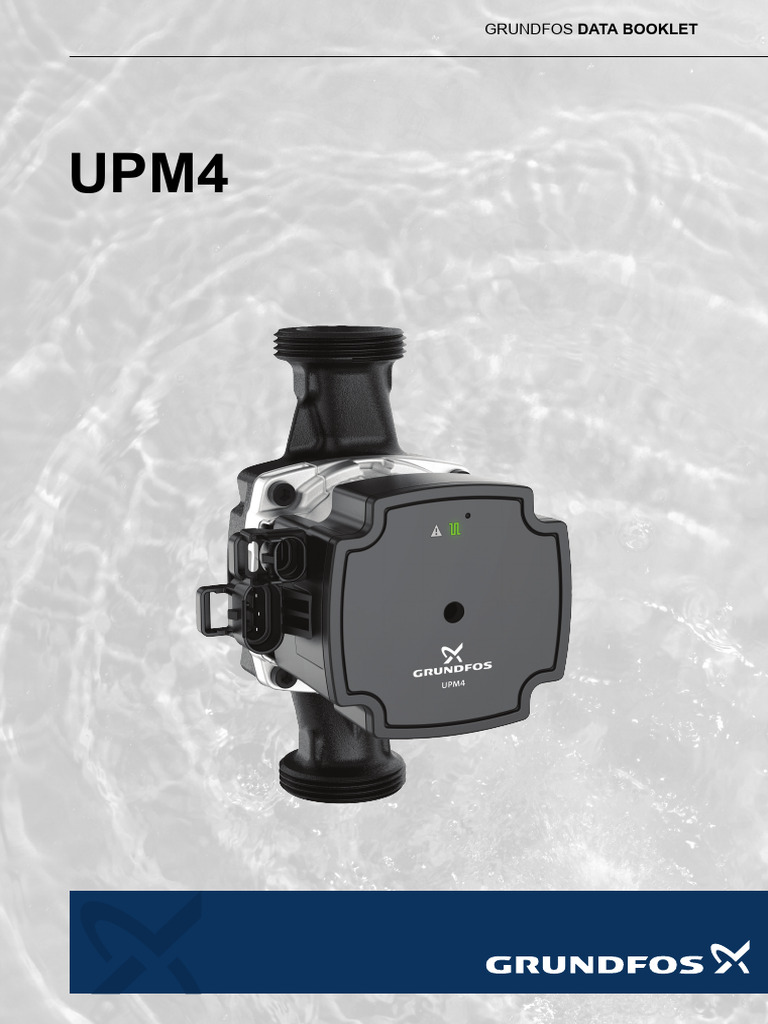UPM4 Grundfos Pump Data Booklet | PDF | Cogeneration | Pump