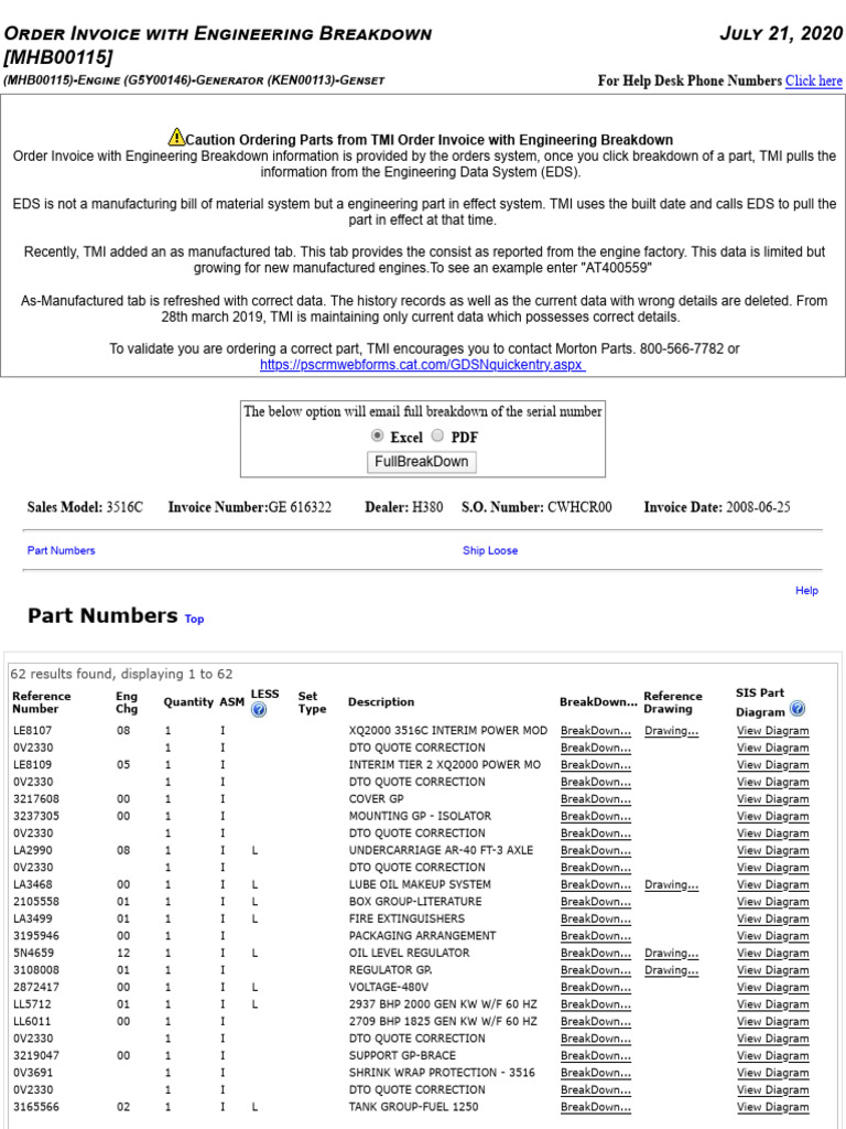 XQ2000 3516C Parts Ordering Guide | PDF | Motor Vehicle | Car