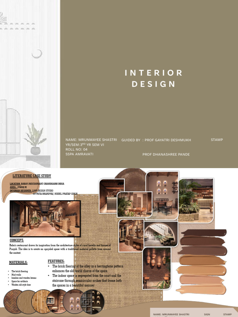 Interior Design Concept for Baba's Restaurant | PDF | Architectural ...