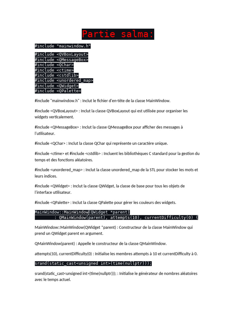 Jeu de mots en C++ avec QVBoxLayout | PDF | Programmation informatique ...
