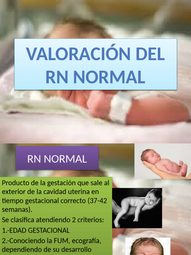 Valoración del Recién Nacido Normal | PDF | Termorregulación