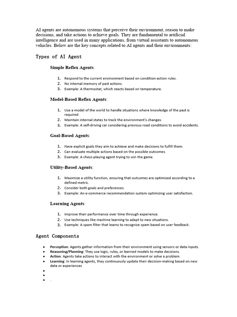 AI Agents and Enviornment | PDF | Artificial Intelligence ...
