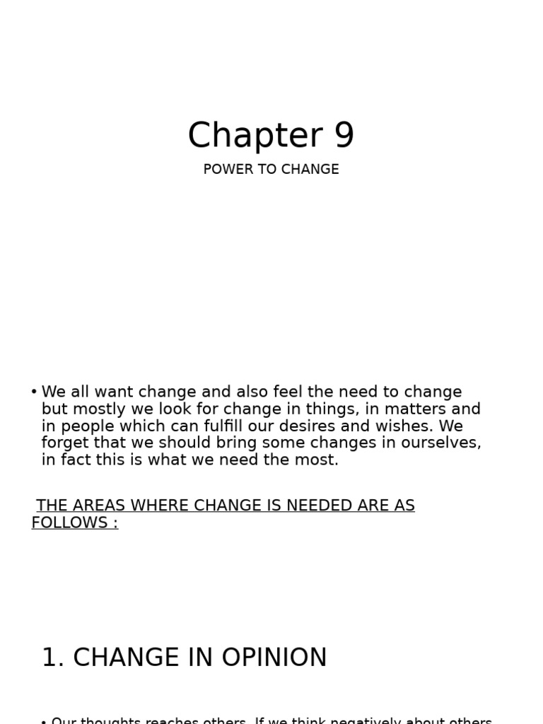 Power To Change | PDF